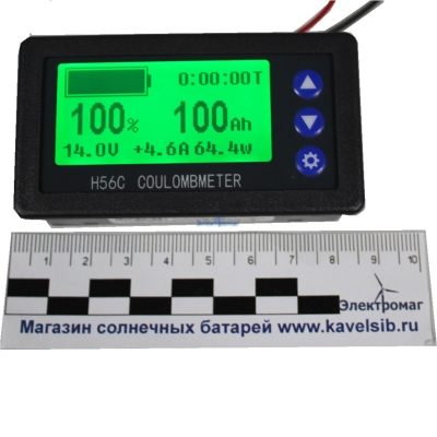 Прибор с ЖК-дисплеем для измерения напряжения и тока, с подсчетом Ач, с кольцом H56CH DC 9-100В 200А