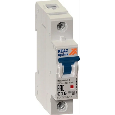 Выключатель автоматический модульный OptiDin BM63-1B16-УХЛ3 (ВМ63)