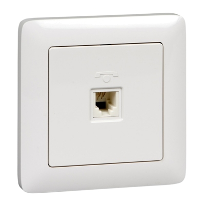 РОЗЕТКА ТЕЛ.''ХИТ''СУ  БЕЛ. RT-4S3-B