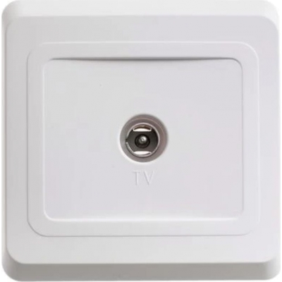 РОЗЕТКА ТЕЛЕВИЗИОННАЯ''ХИТ''СУ ОКОНЕЧ БЕЛ. RAT-1S3-B