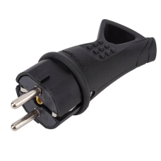 Вилка угловая с ушком с/з каучук 16А 250В IP44