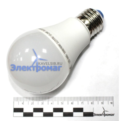 Светодиодная лампа 12-24В, 10Вт, LED, A60, цоколь стандартный E27, питание 12-24V, матовая колба